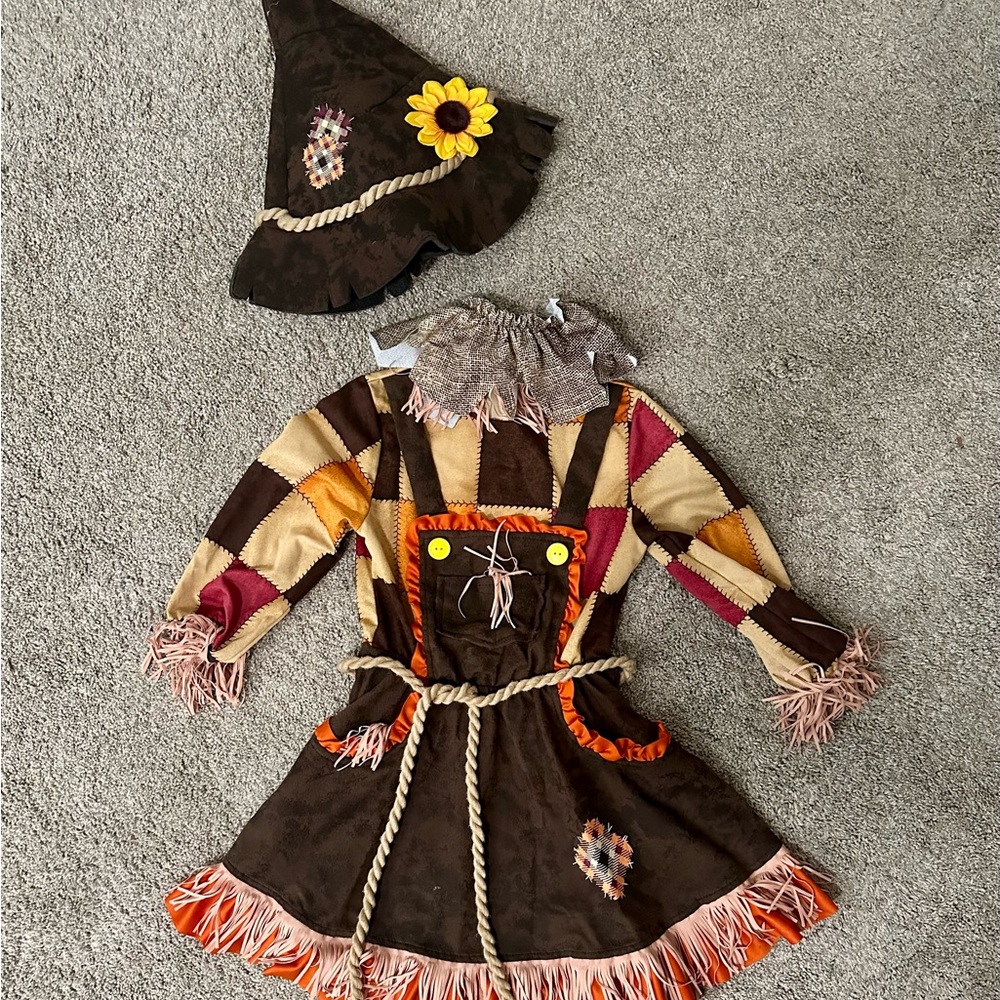 Girls Patchwork Scarecrow Costume
